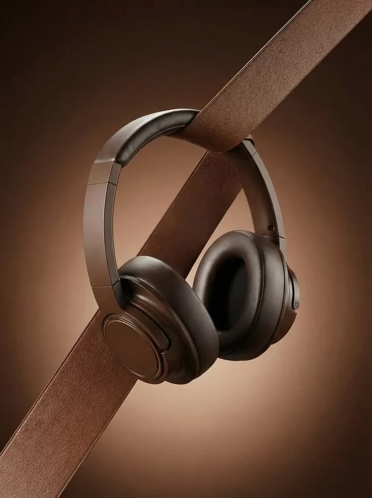 Пример фотографии: Headphones on Leather
